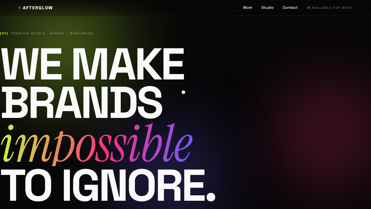 AFTERGLOW website by Wickeddd